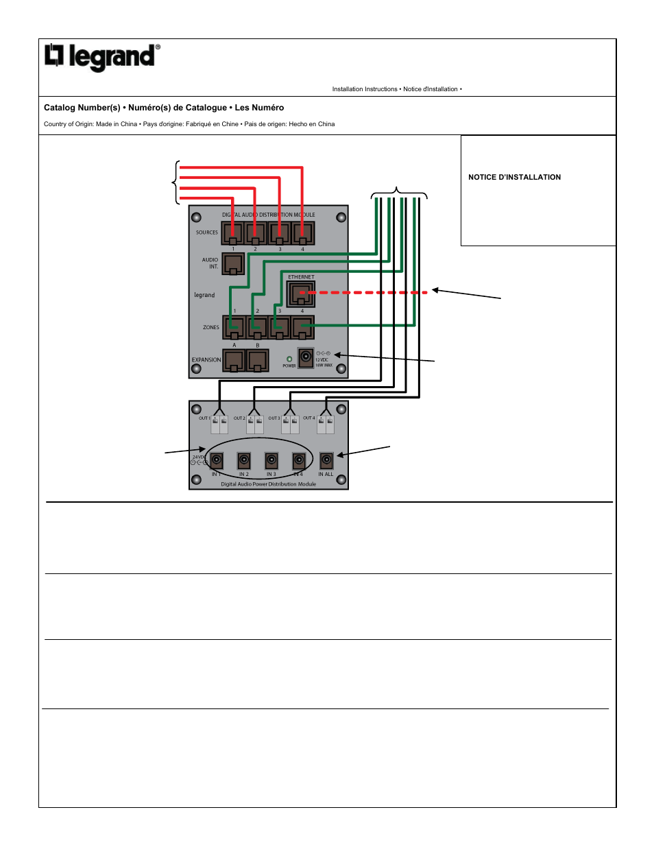 Legrand PW1020 User Manual | 2 pages