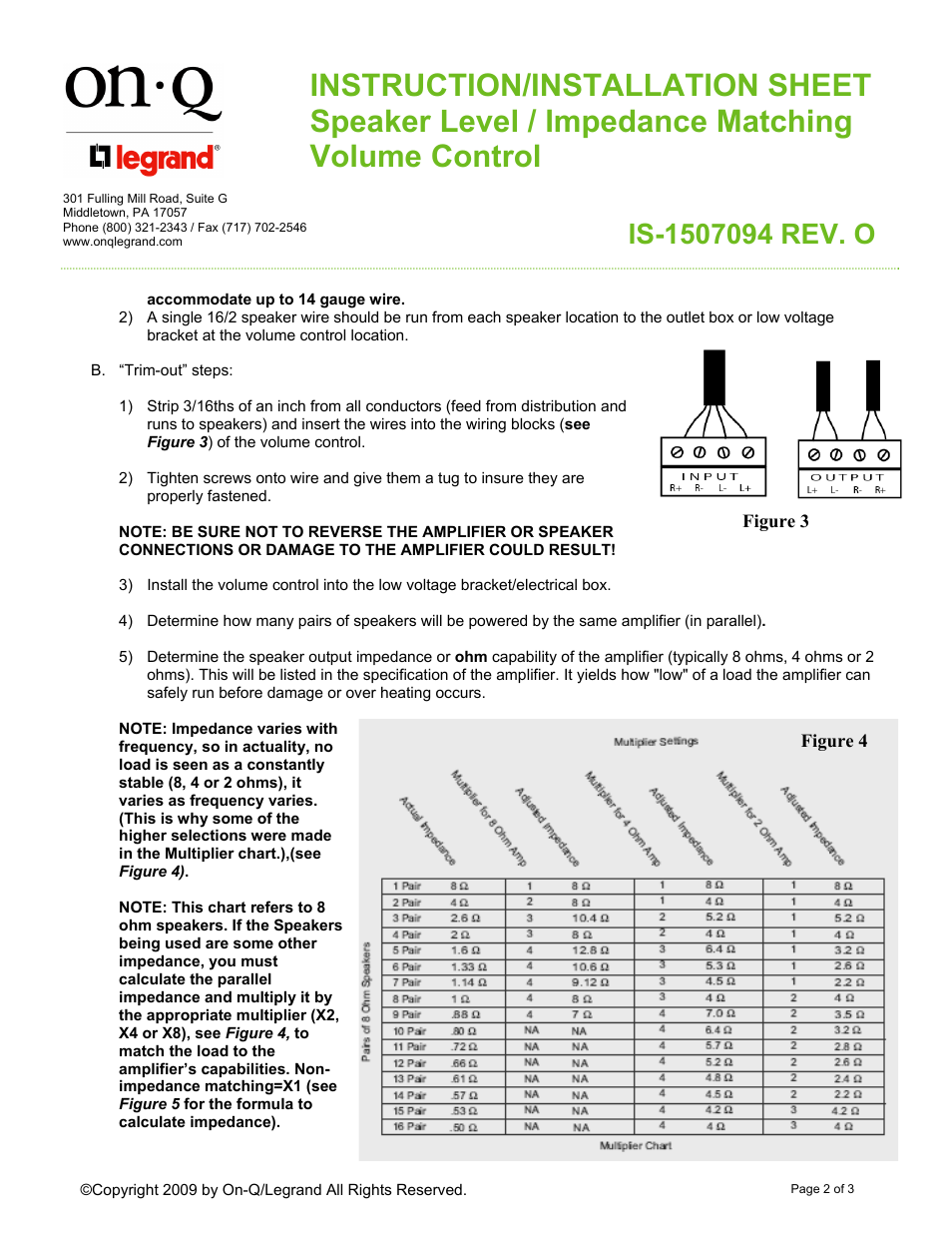 Legrand AU0100-WHLA-V1 User Manual | Page 2 / 9