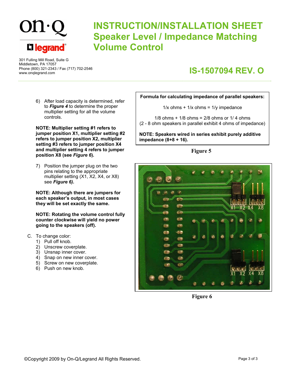 Legrand AU0100-WHLA-V1 User Manual | Page 3 / 9