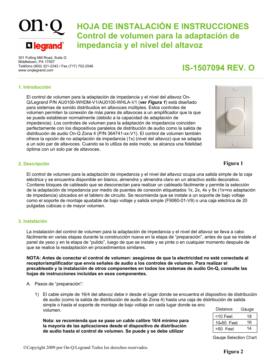 Legrand AU0100-WHLA-V1 User Manual | Page 7 / 9