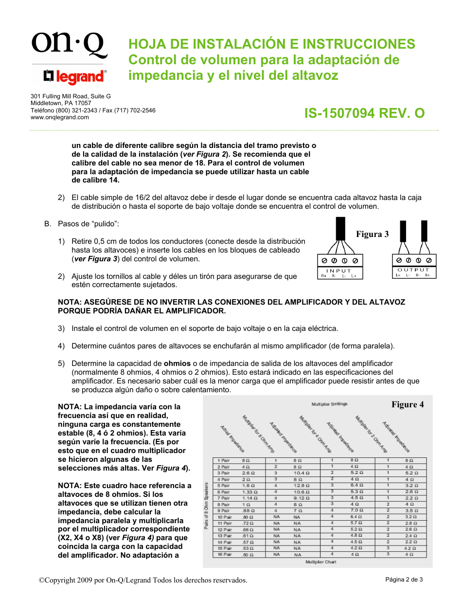 Legrand AU0100-WHLA-V1 User Manual | Page 8 / 9