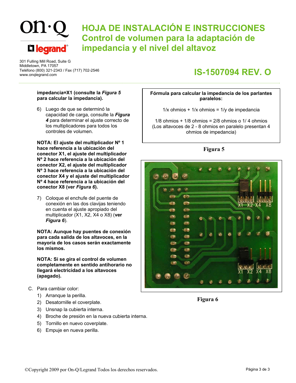 Legrand AU0100-WHLA-V1 User Manual | Page 9 / 9