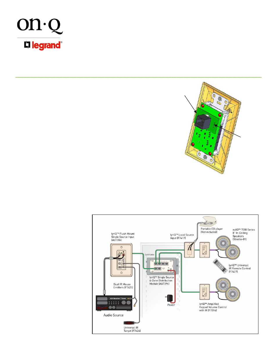 Is-0392 rev. o | Legrand AU1004-XX User Manual | Page 2 / 2