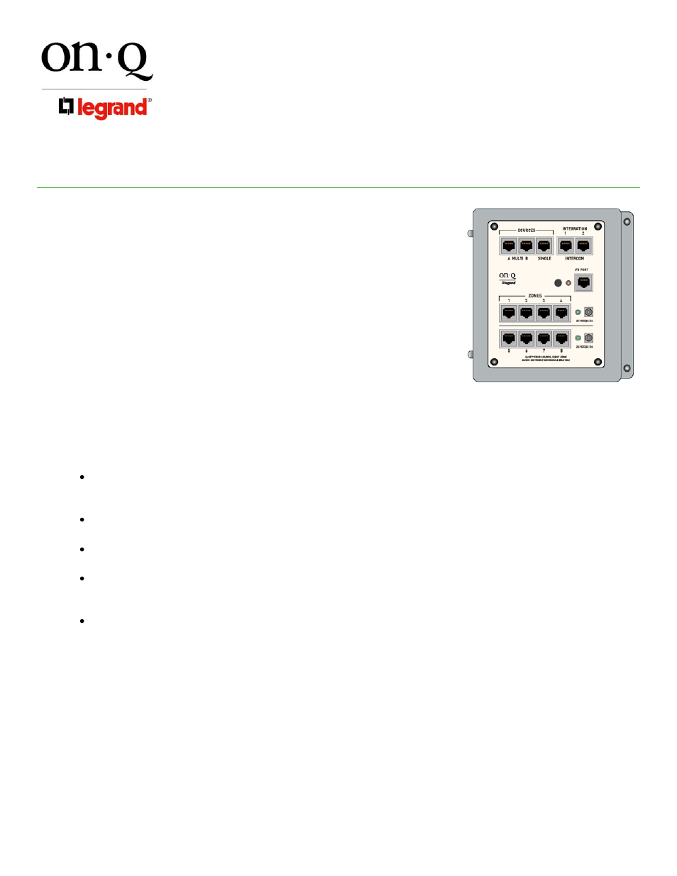 Legrand AU1002 User Manual | 4 pages