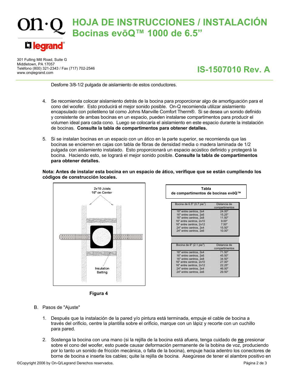 Legrand 364764-02-V1 User Manual | Page 8 / 9