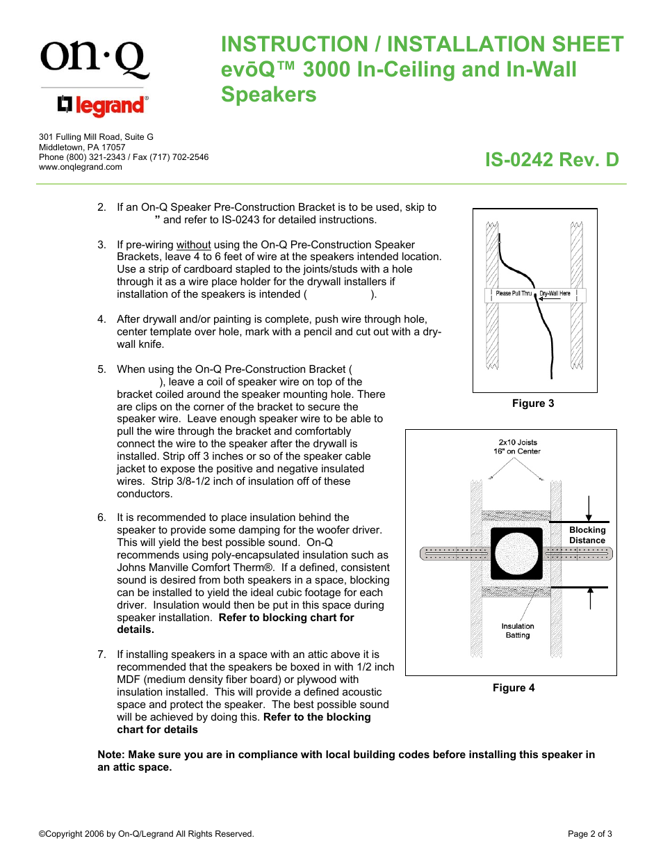 Is-0242 rev. d | Legrand MS3650 User Manual | Page 2 / 3