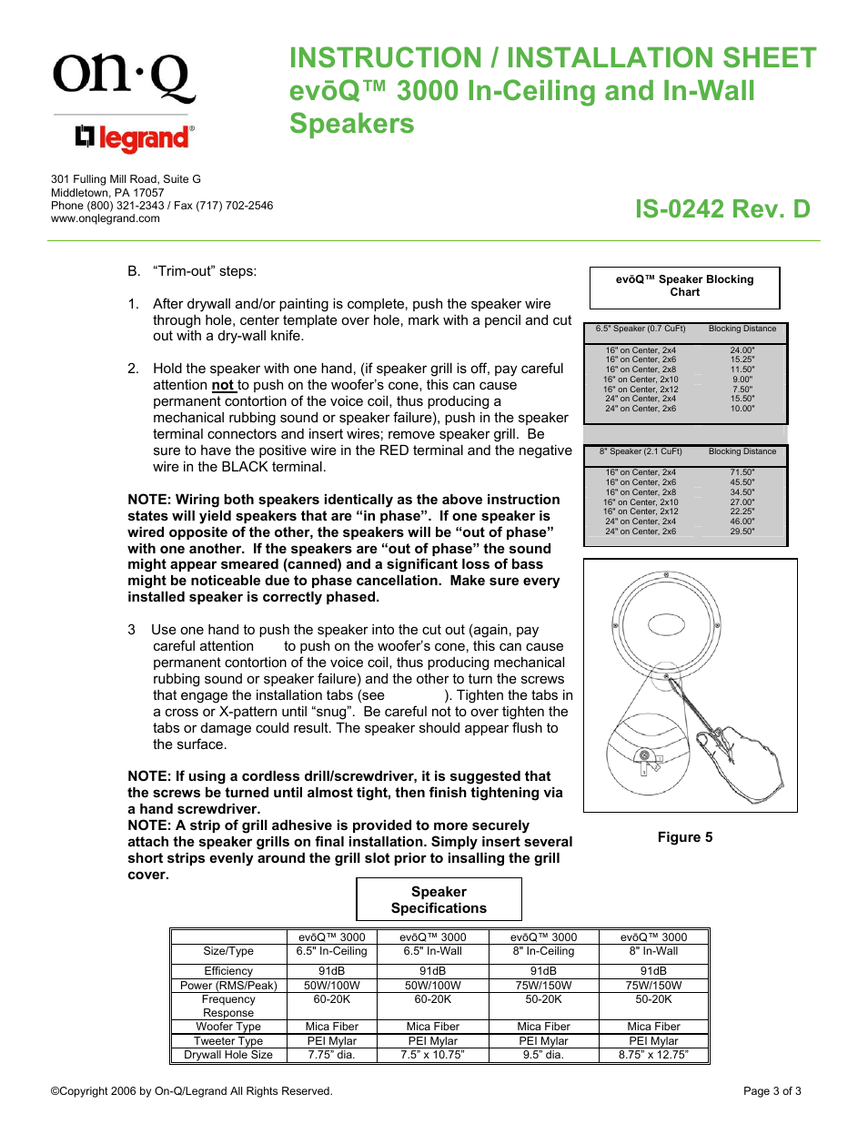 Is-0242 rev. d | Legrand MS3650 User Manual | Page 3 / 3