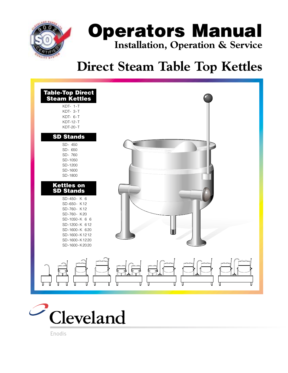 Cleveland Range SD-1050 User Manual | 18 pages