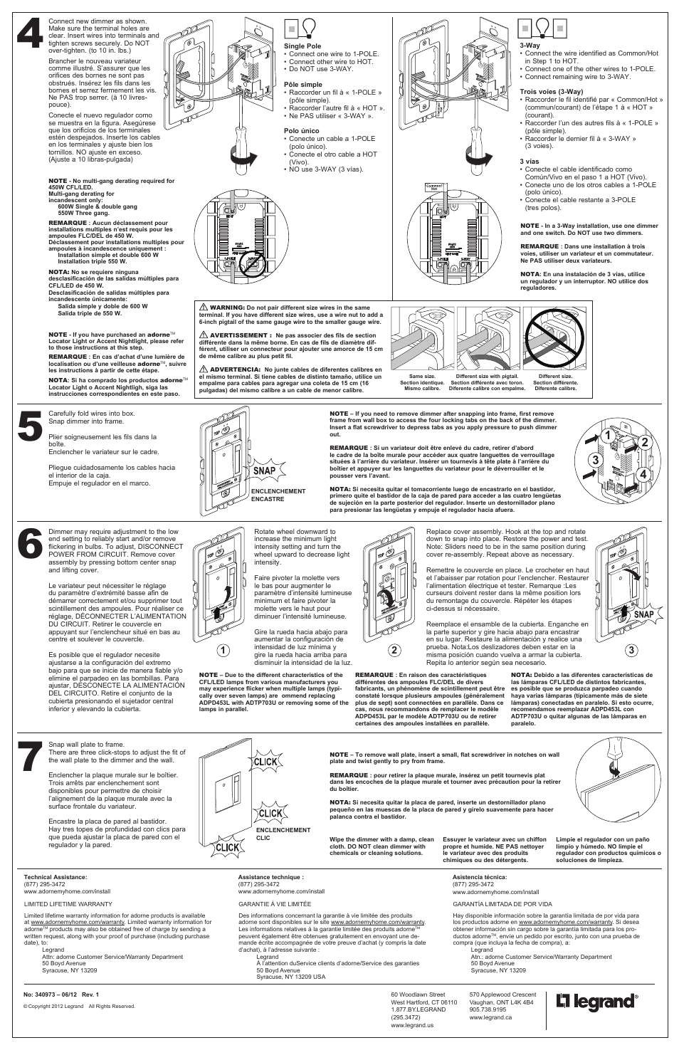 Legrand ADPD453L User Manual | Page 2 / 2