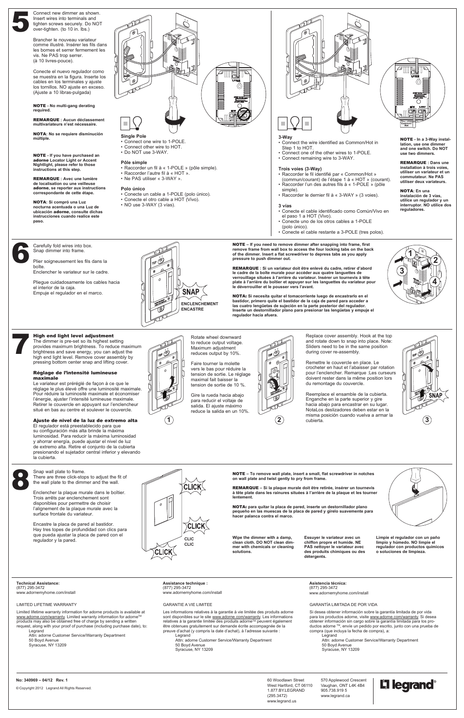 Legrand ADPD703H User Manual | Page 2 / 2