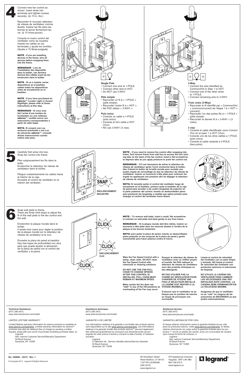 Legrand AAFN4S16A User Manual | Page 2 / 2