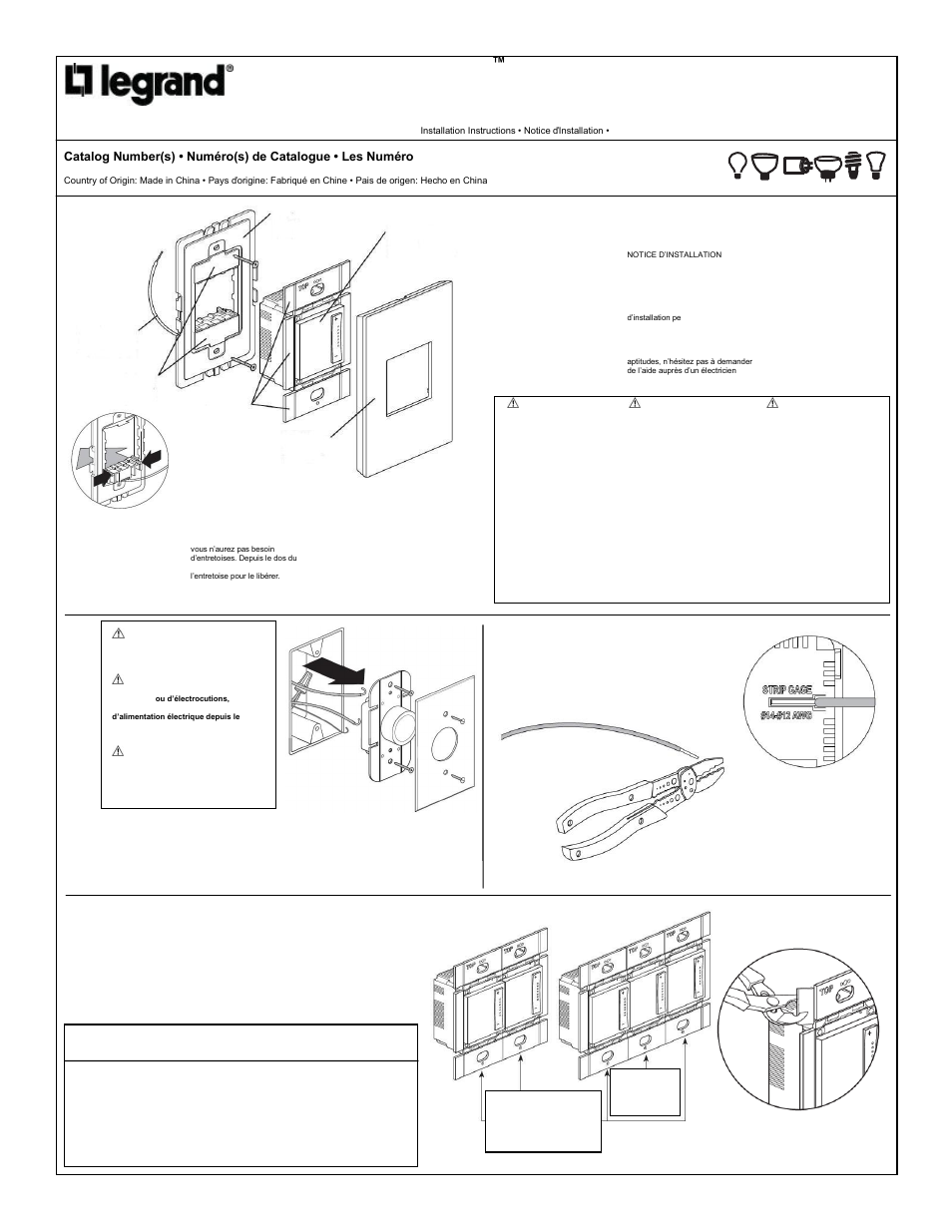 Legrand ADTP700MMTU User Manual | 3 pages