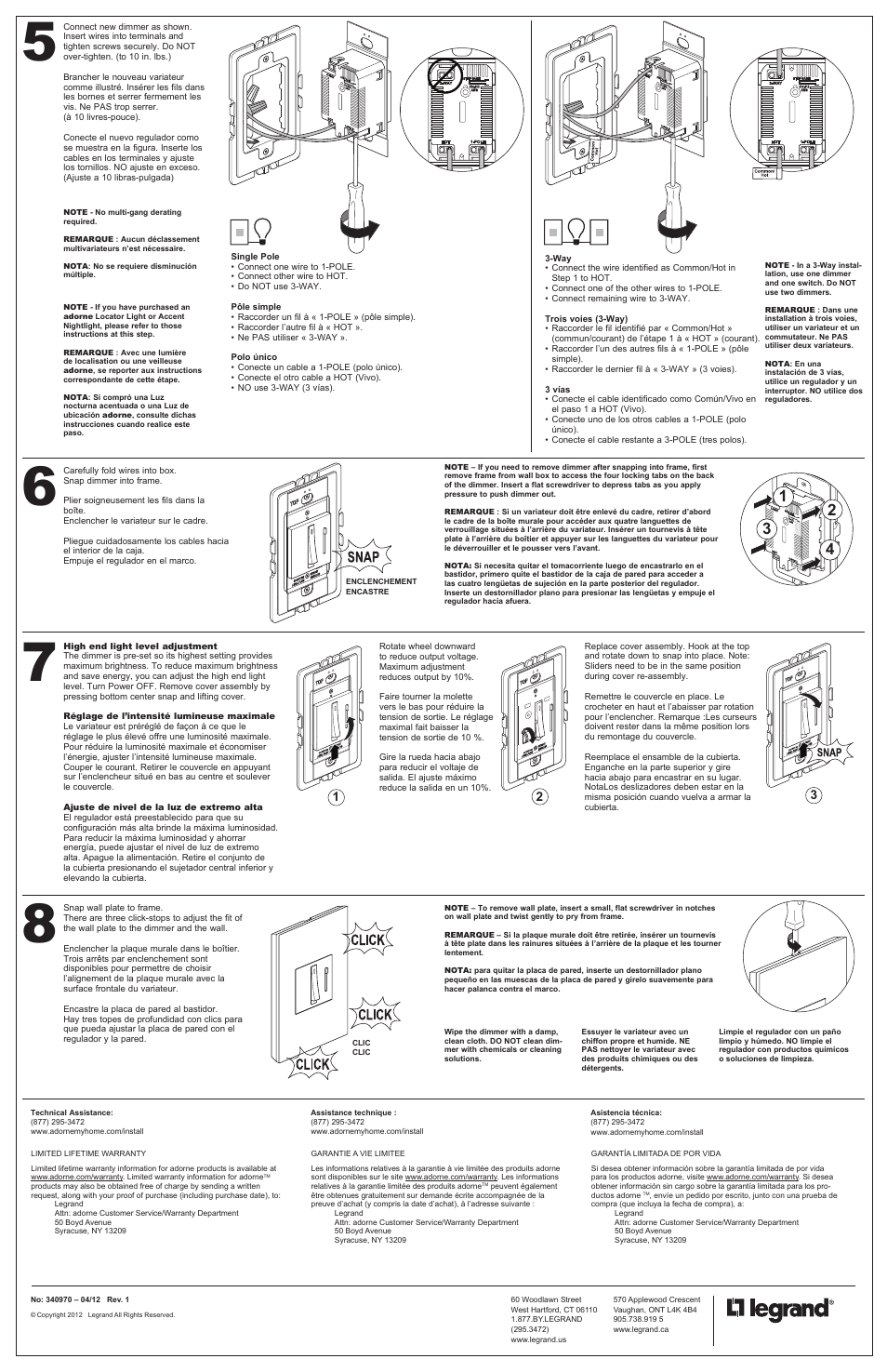 Legrand ADWR703H User Manual | Page 2 / 2