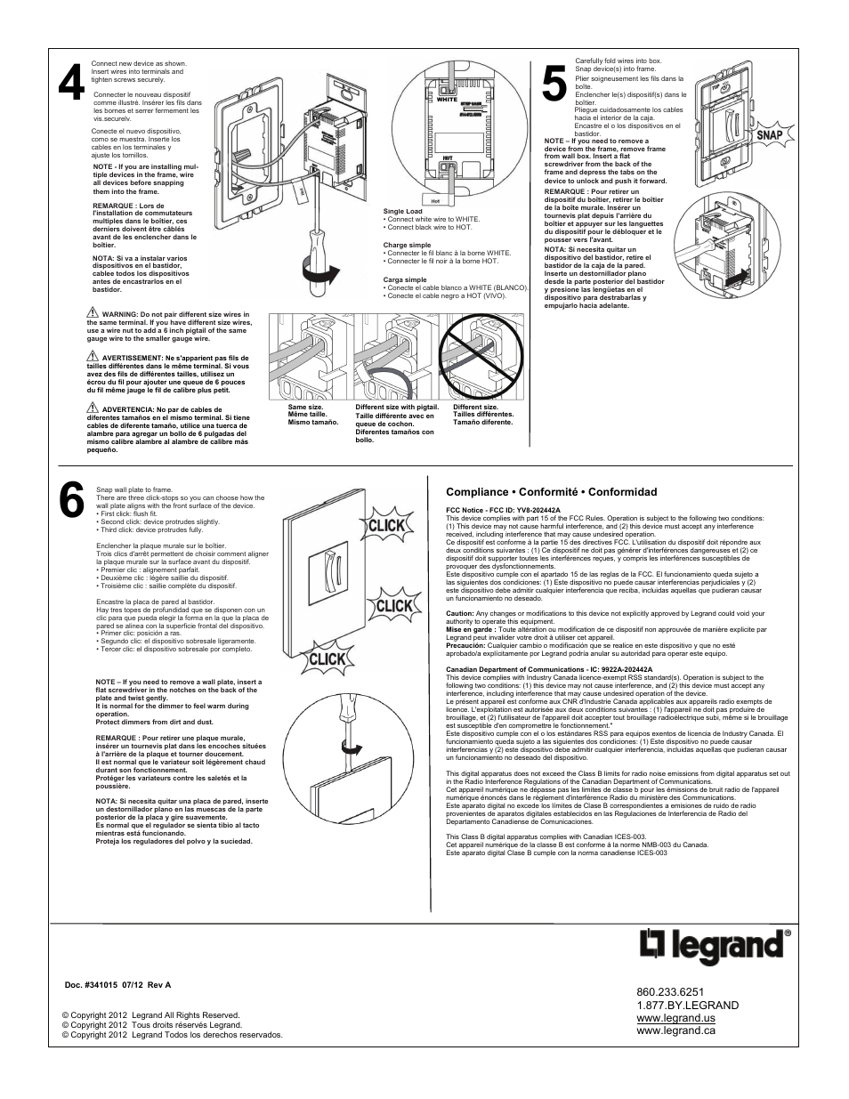 Legrand ADWRMRU User Manual | Page 2 / 2