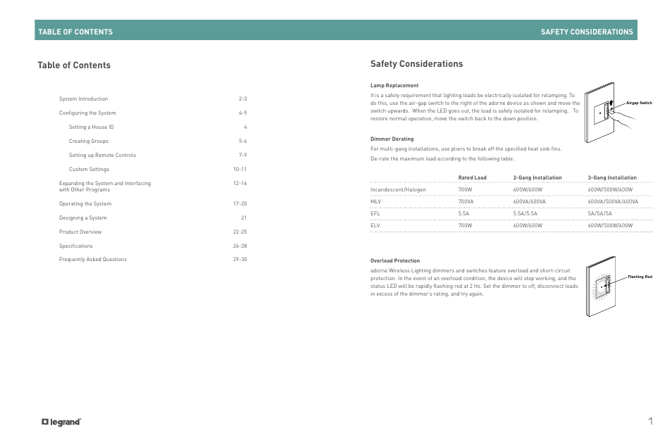 Legrand ADWHRM4 adorne Wireless User Manual | Page 2 / 17