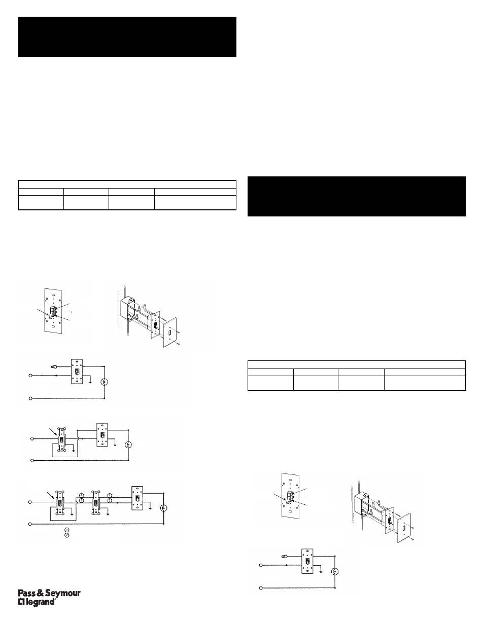 Legrand T600EI User Manual | 2 pages