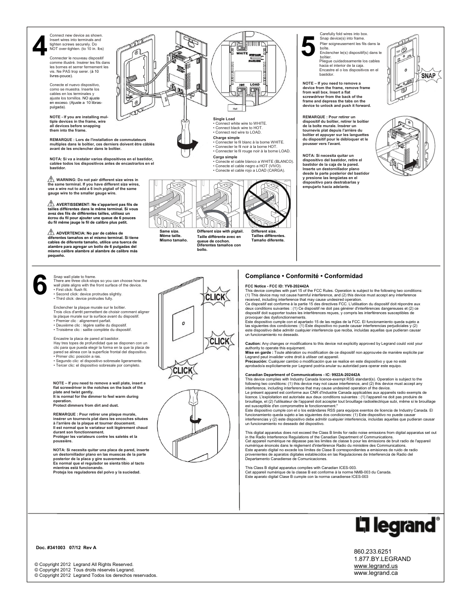 Legrand ASTPRF2 User Manual | Page 2 / 2