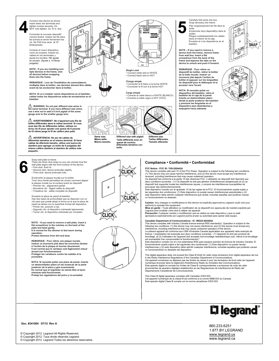 Legrand ASTPRFR2 User Manual | Page 2 / 2