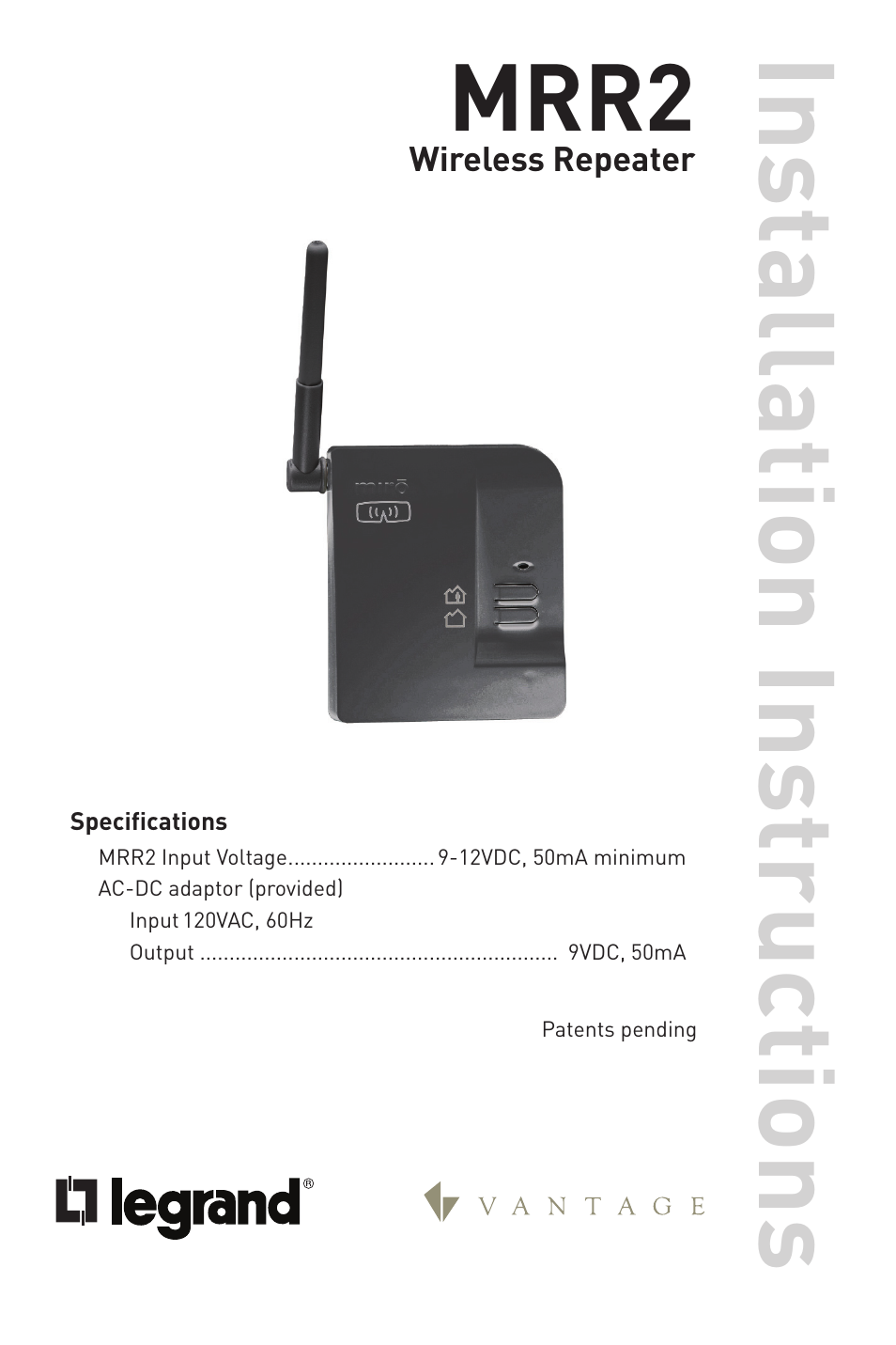 Mrr2 | Legrand MRR2 User Manual | Page 4 / 9