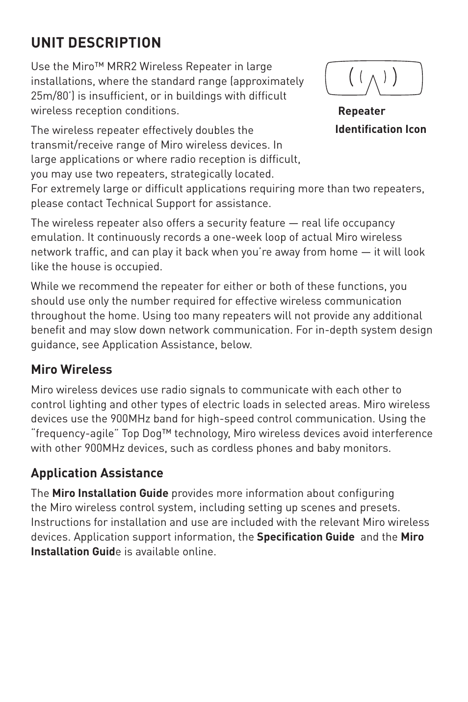 Unit description | Legrand MRR2 User Manual | Page 5 / 9