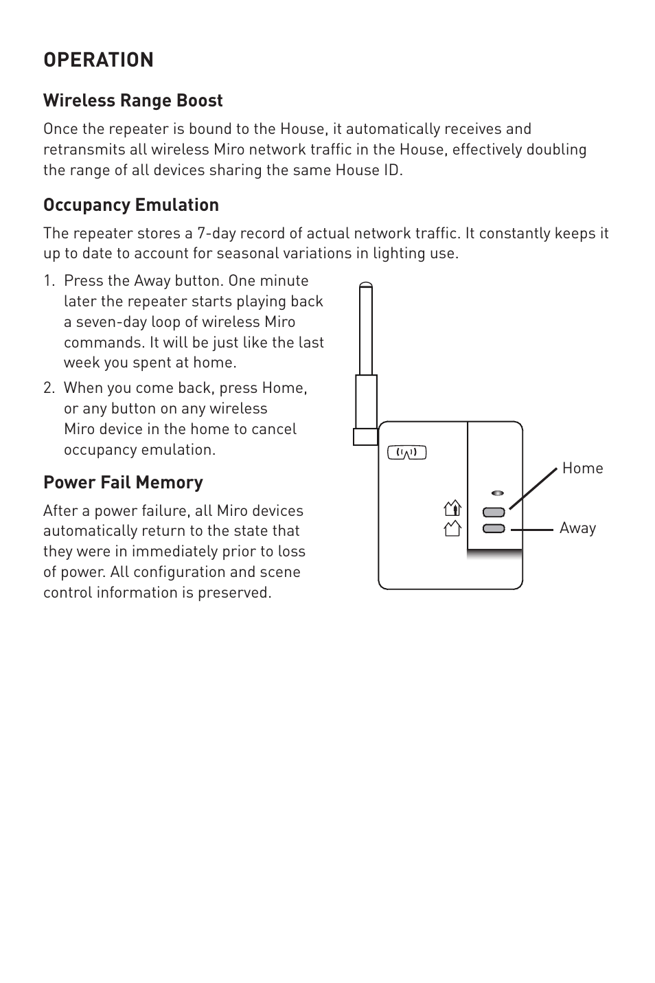 Operation | Legrand MRR2 User Manual | Page 8 / 9