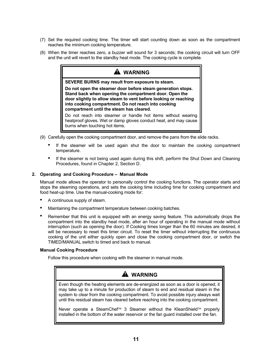 Cleveland Range Steam Cooker and Rethermalization Unit 22CET3A User Manual | Page 15 / 46