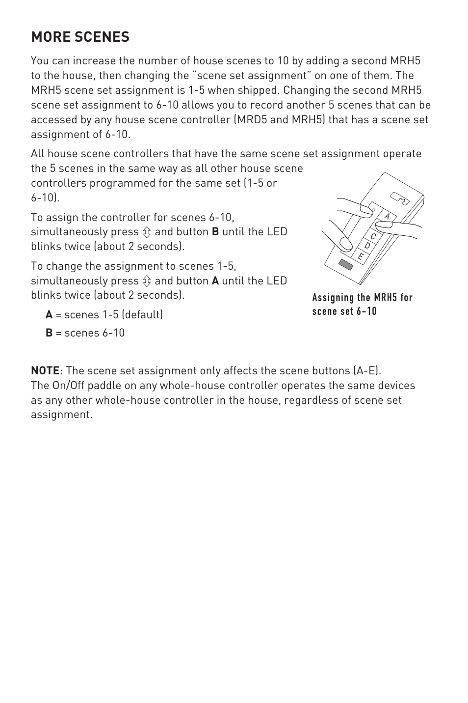 More scenes | Legrand MRH5 User Manual | Page 7 / 11