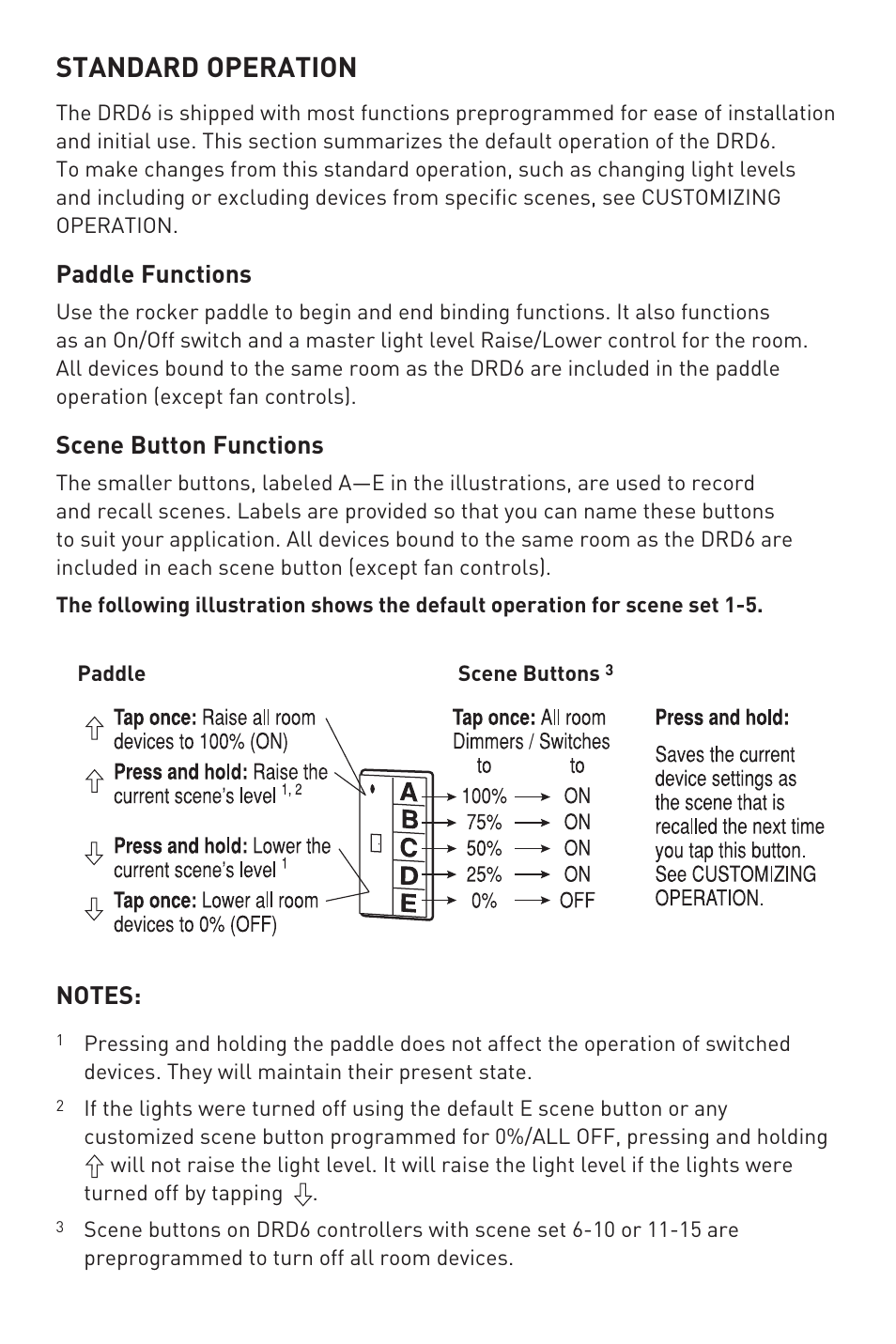 Standard operation | Legrand DRD6 v2 User Manual | Page 10 / 11