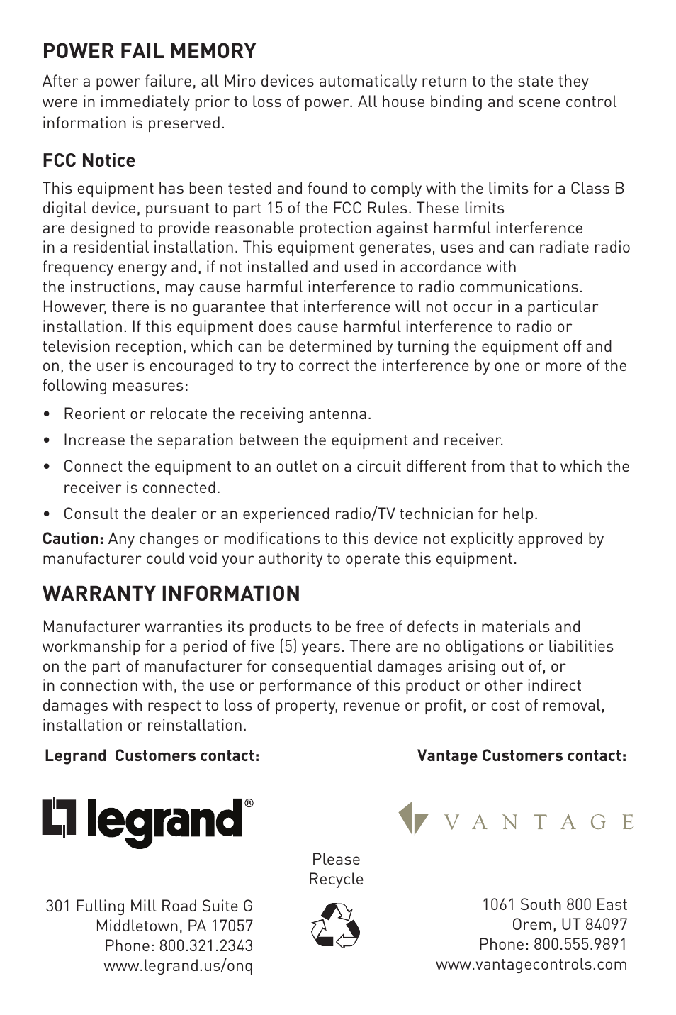 Warranty information, Is-0518 | Legrand DRD6 v2 User Manual | Page 4 / 11