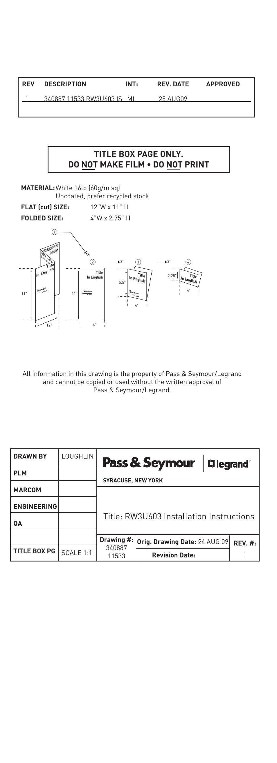 Legrand RW3U603 User Manual | Page 3 / 3