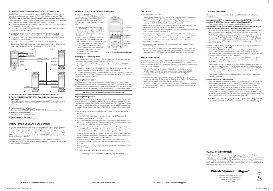 Legrand RWDU500 User Manual | Page 2 / 3