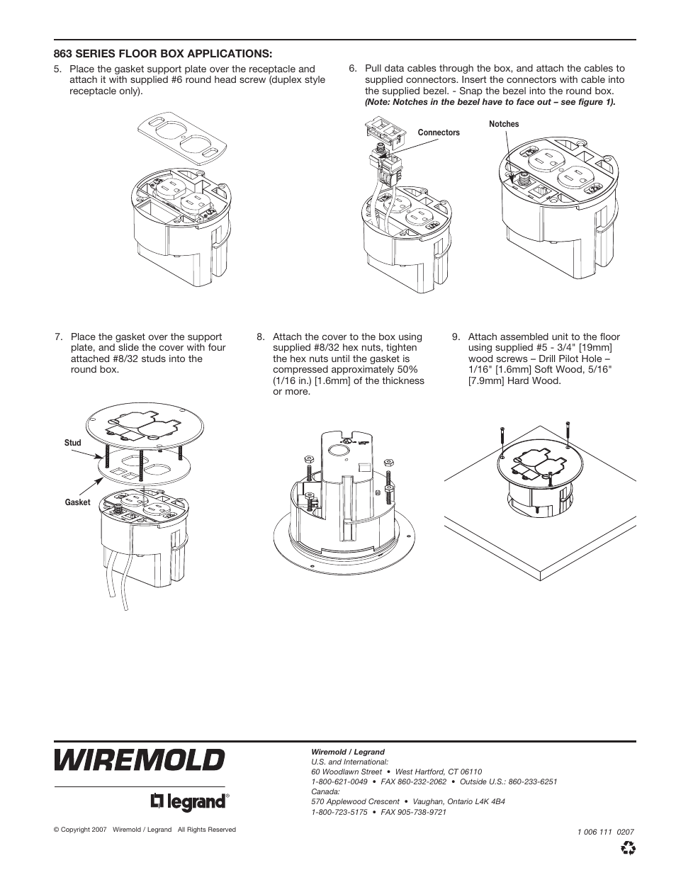 Legrand 863 Series Outlet Boxes User Manual | Page 2 / 2