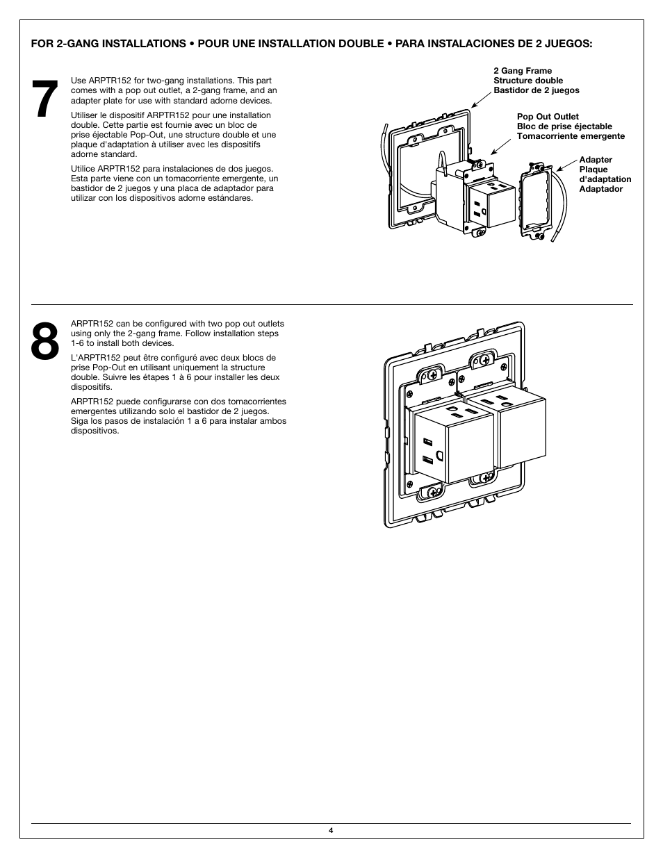 Legrand ARPTR151 User Manual | Page 4 / 8