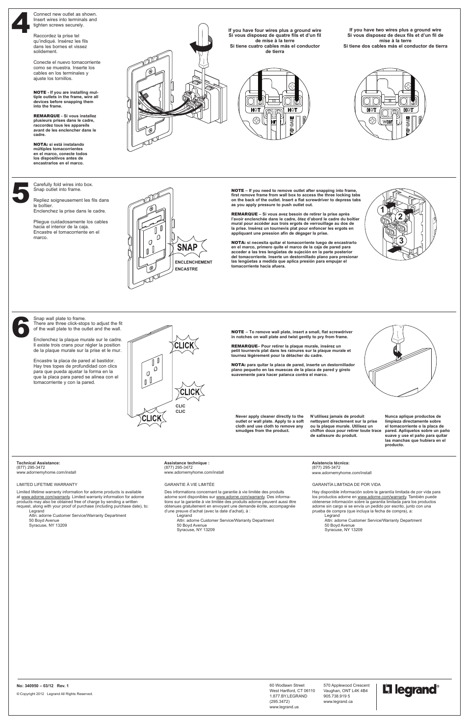 Legrand ARTR152 User Manual | Page 2 / 2