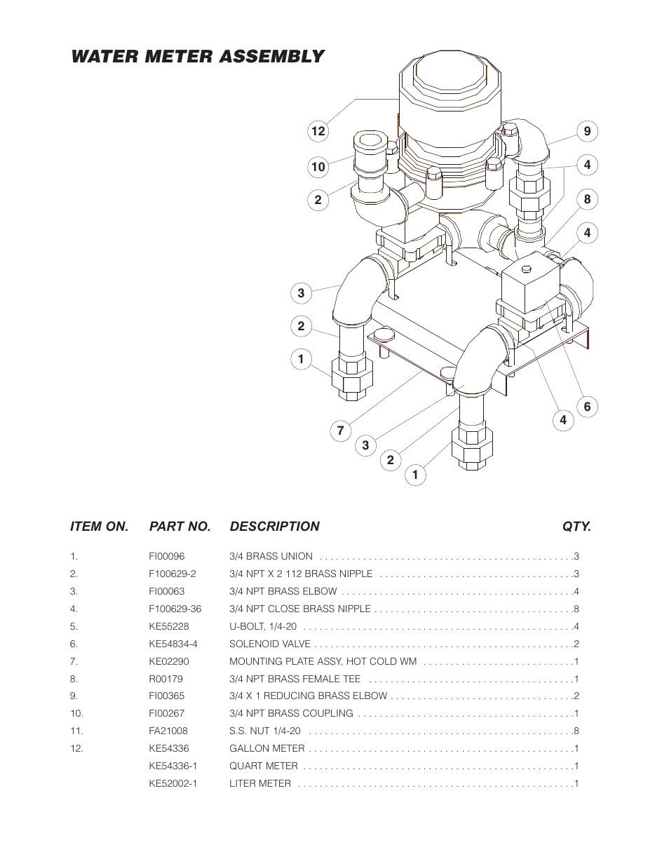 Water meter assembly | Cleveland Range HA-MKGL-80 User Manual | Page 17 / 47