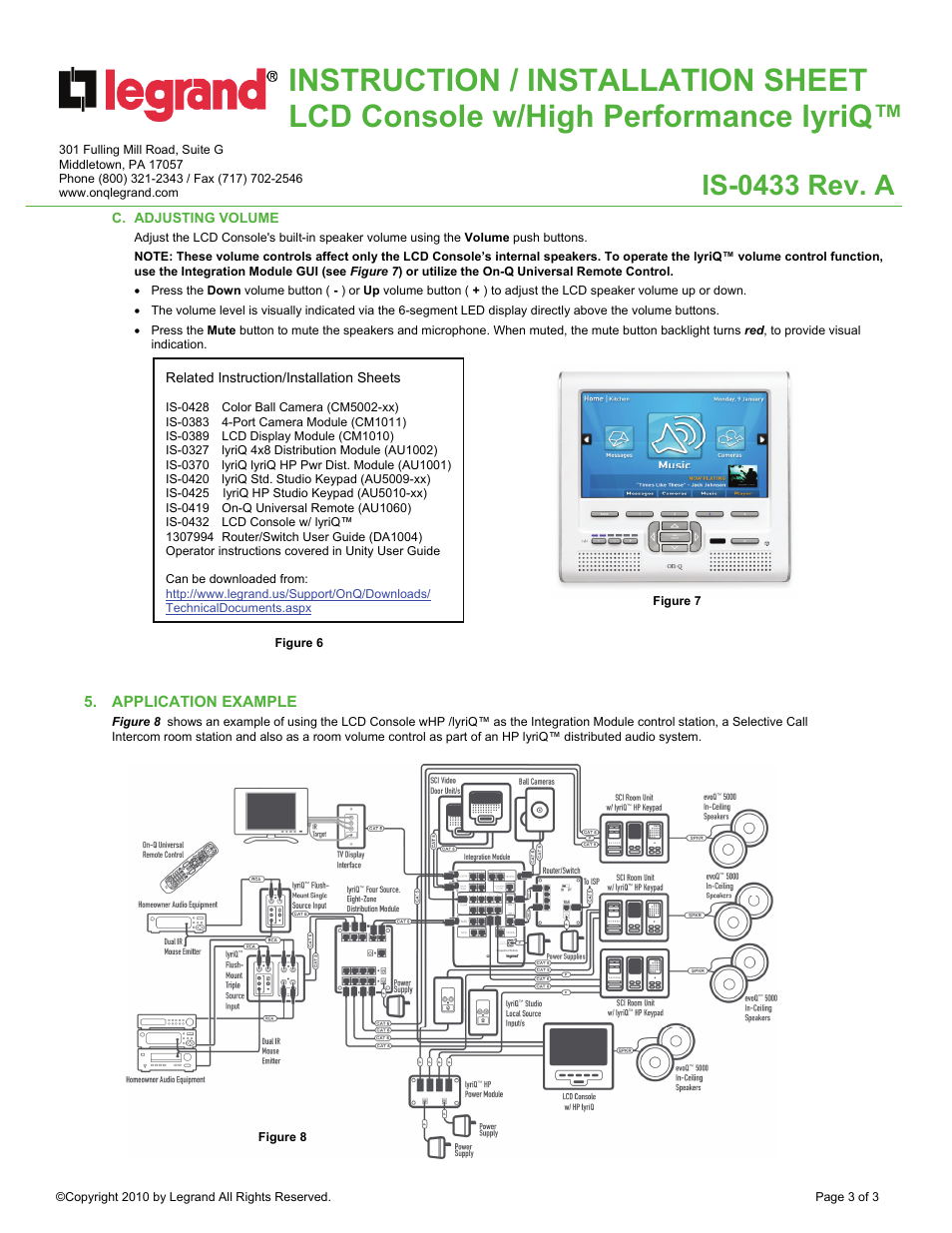 Is-0433 rev. a | Legrand IS-0433 User Manual | Page 3 / 3