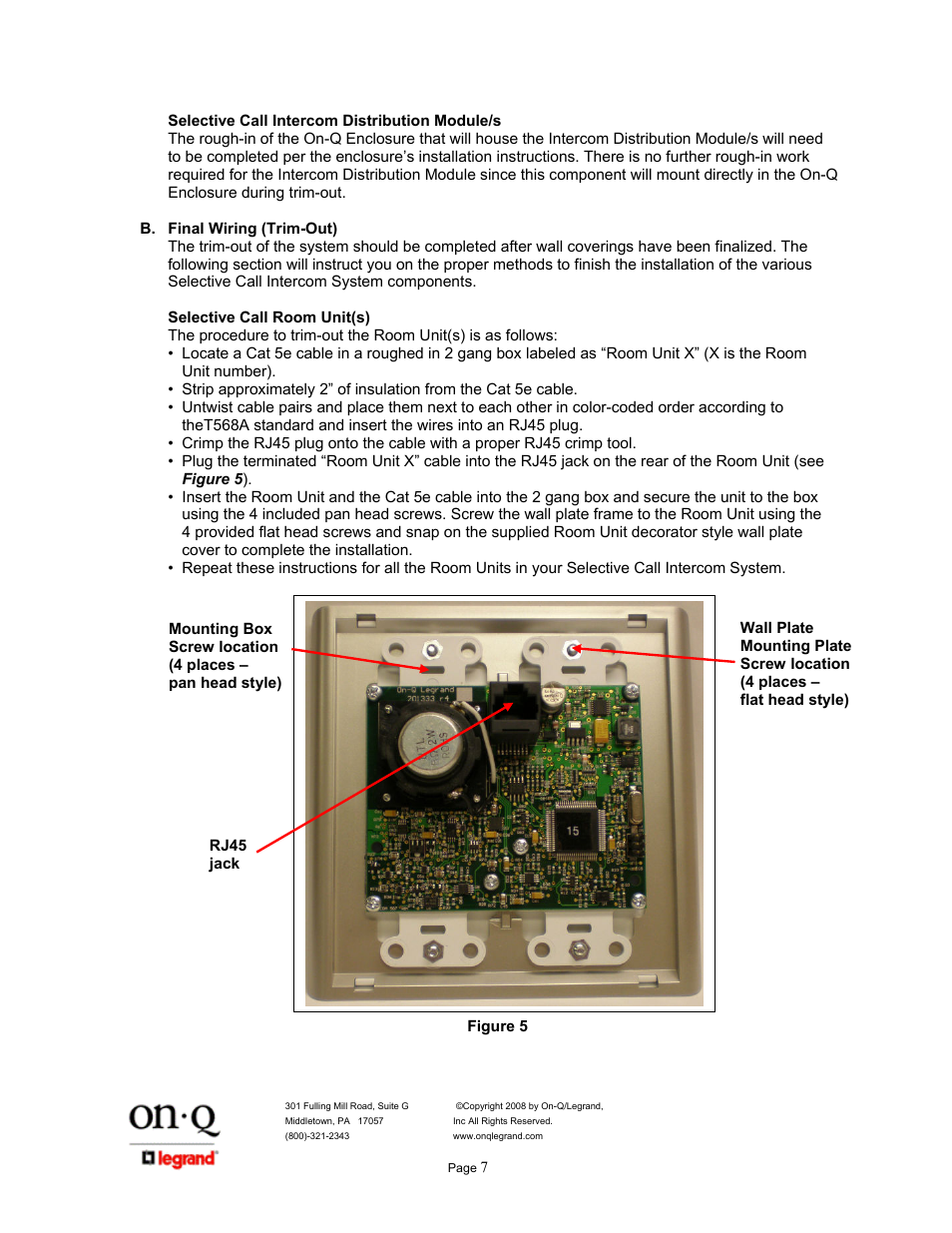 Legrand IC5400 User Manual | Page 11 / 26