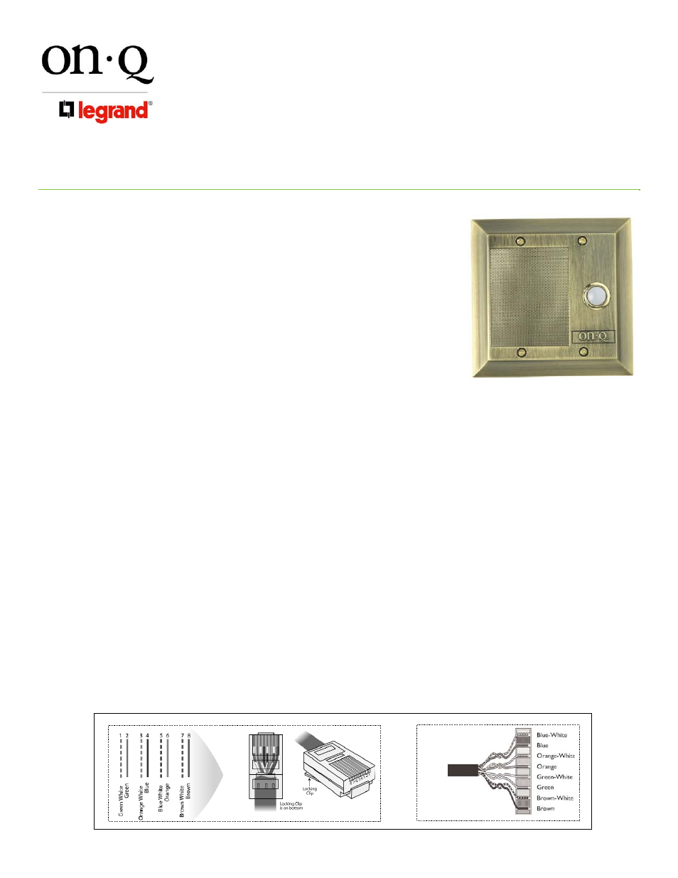 Legrand F7596-xx User Manual | 2 pages