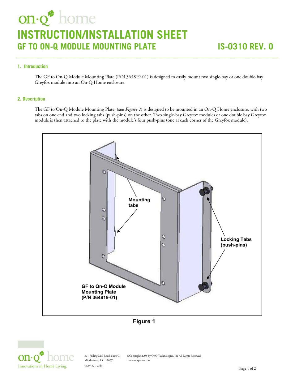 Legrand 364819-01 User Manual | 2 pages