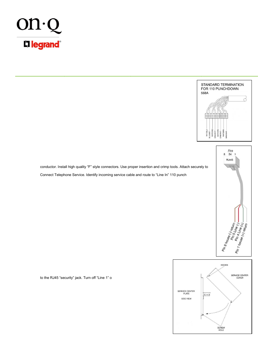 Instruction/installation sheet network centers, Is-0141 rev. b | Legrand 364397-01 User Manual | Page 2 / 2