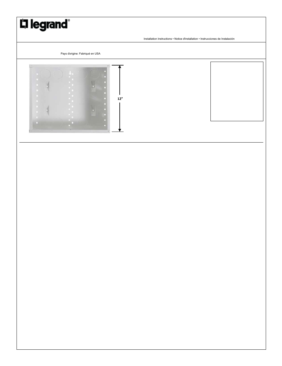 Legrand EN1200 User Manual | 4 pages