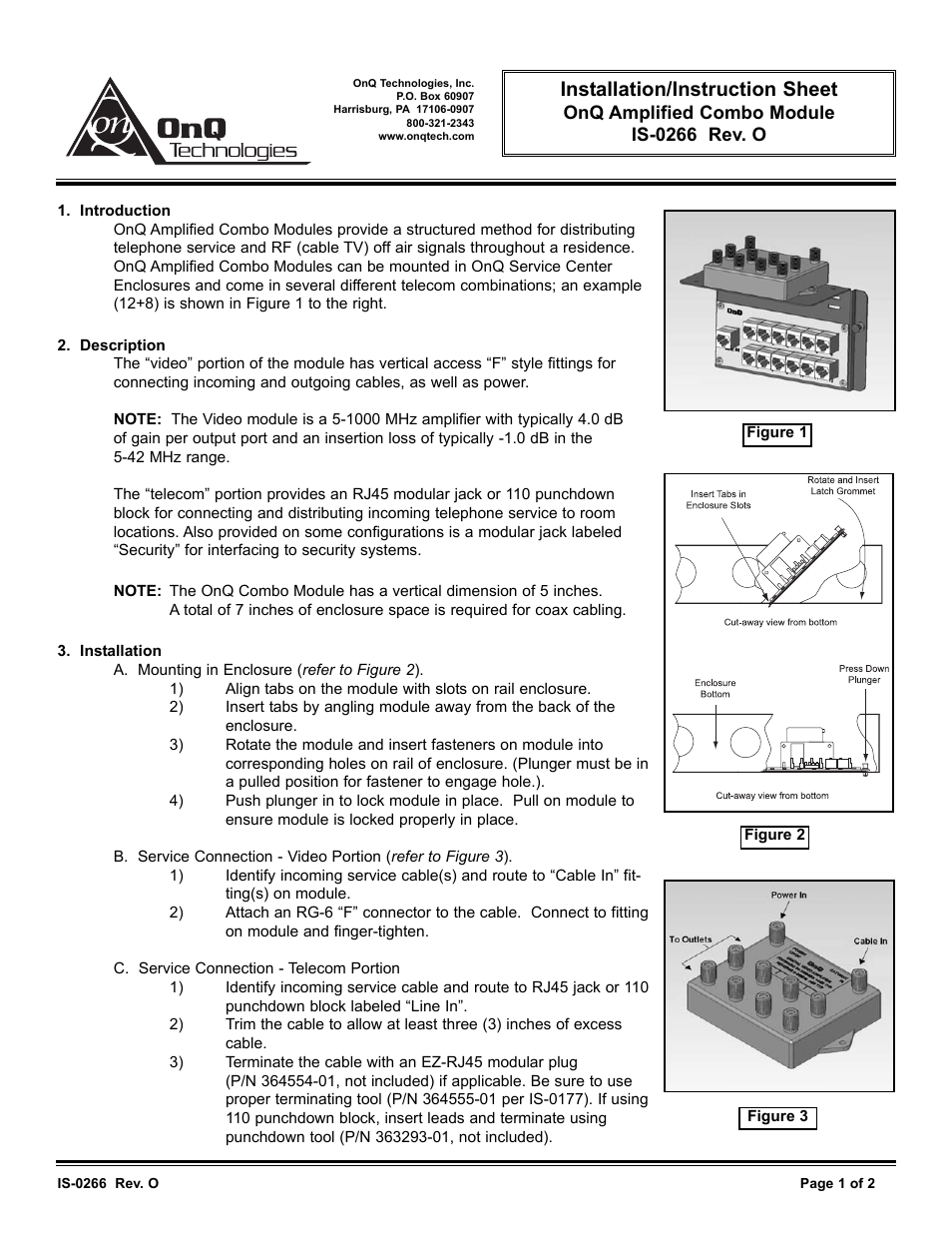 Legrand 364725-xx User Manual | 2 pages