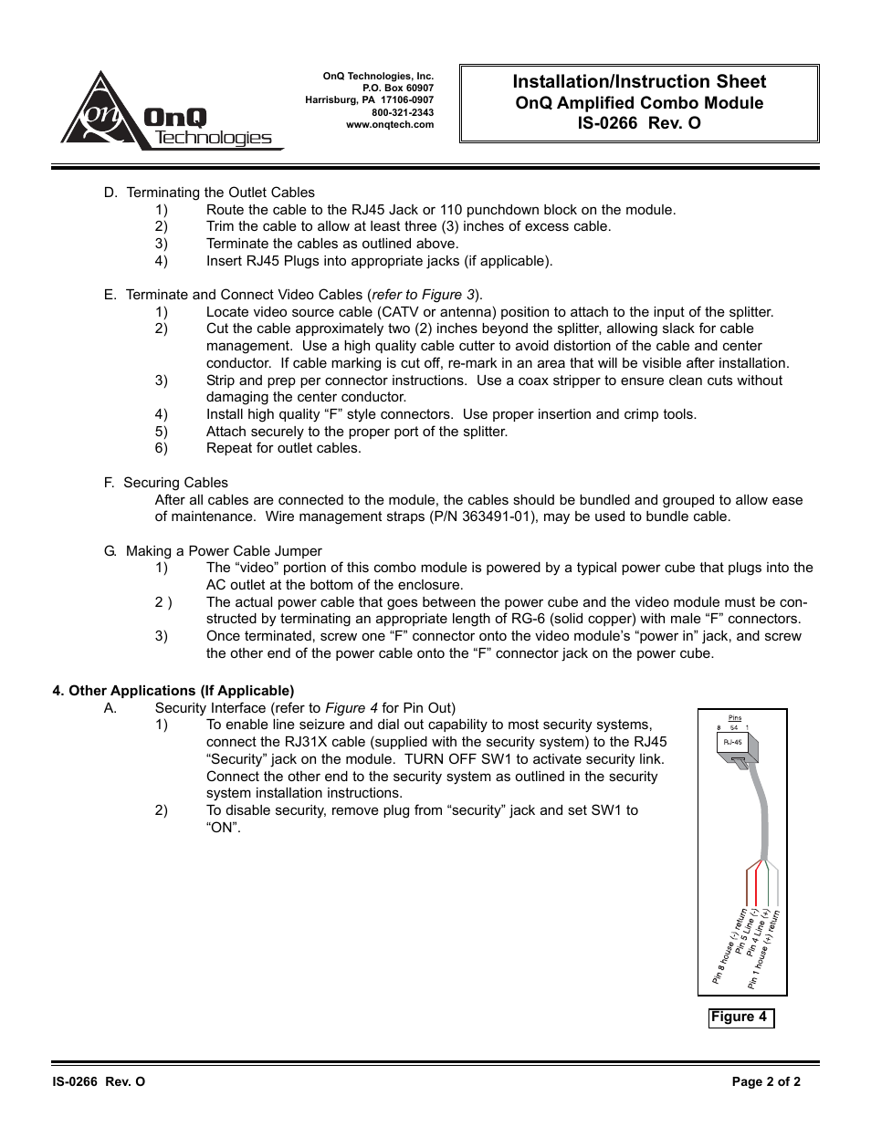 Installation/instruction sheet | Legrand 364725-xx User Manual | Page 2 / 2