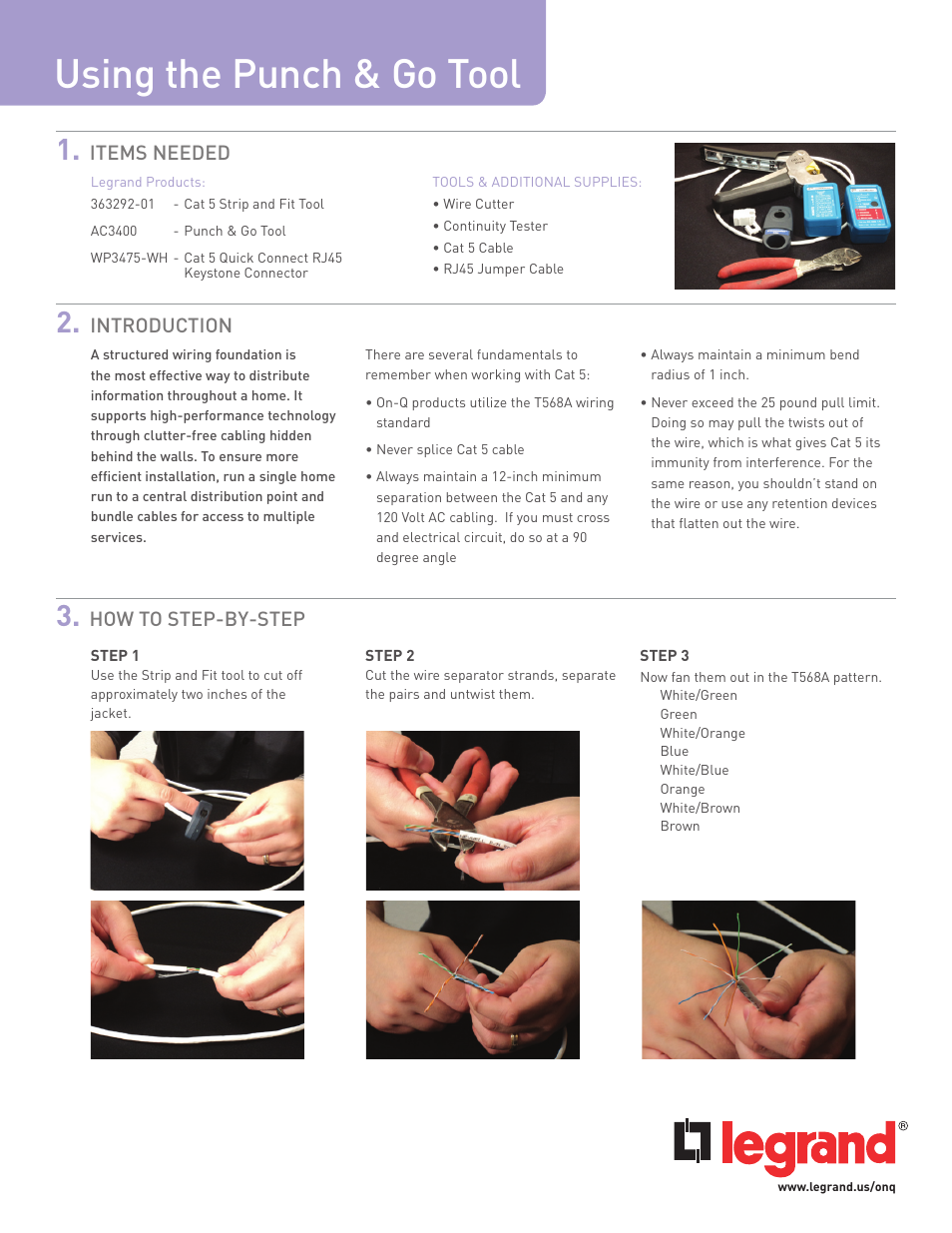 Legrand 363292-01 User Manual | 2 pages