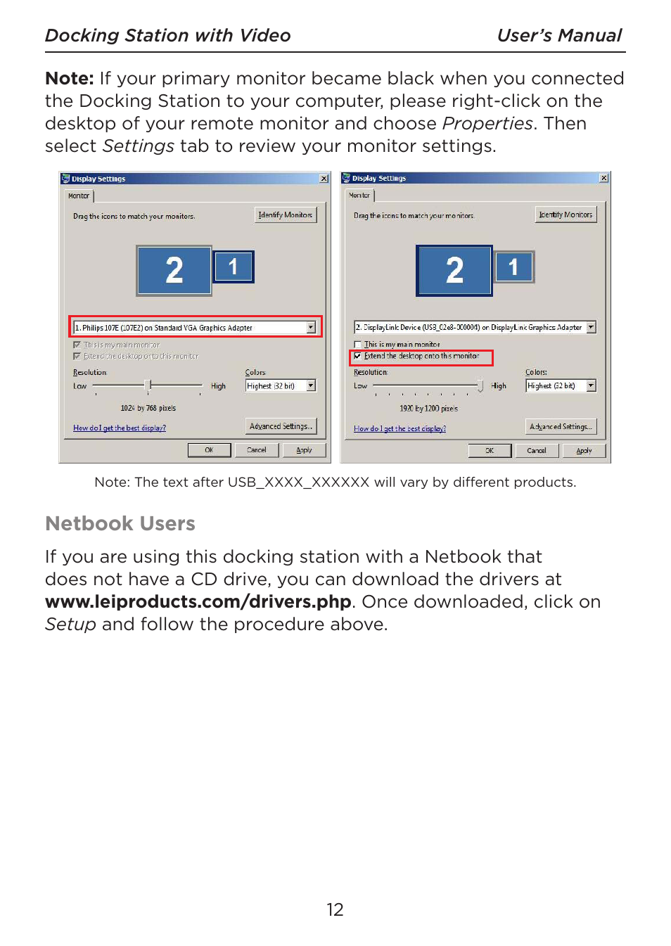 LEI Electronics TXDOCK User Manual | Page 12 / 34