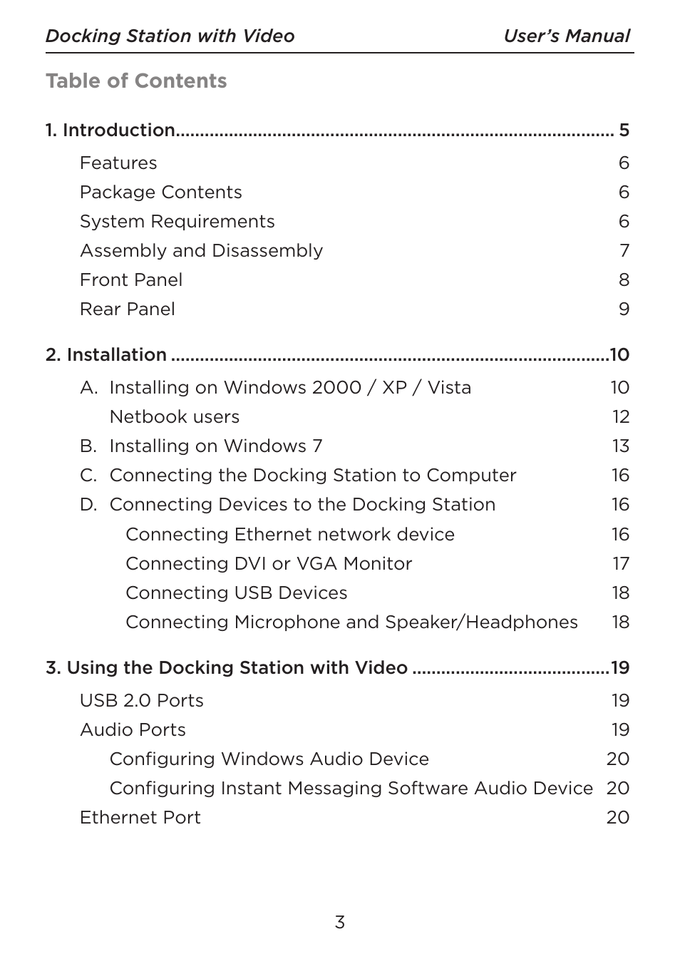LEI Electronics TXDOCK User Manual | Page 3 / 34