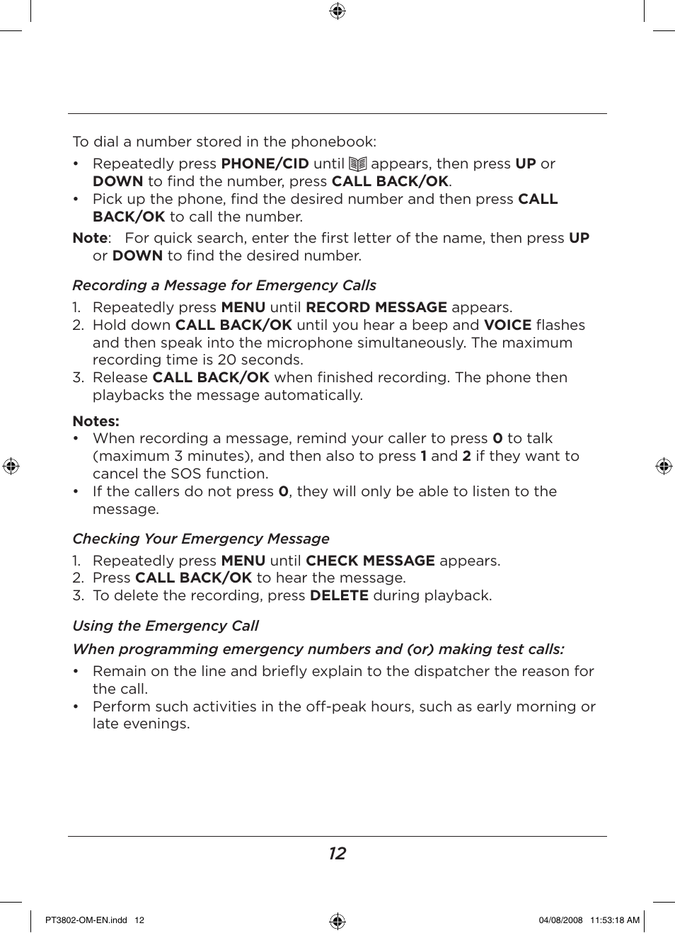 LEI Electronics PT3802 User Manual | Page 12 / 16