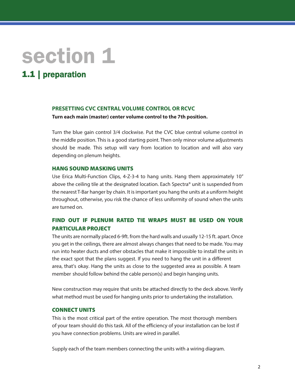 1 | preparation | Lencore Spectra Classic: Installation and Operations Manual User Manual | Page 4 / 27