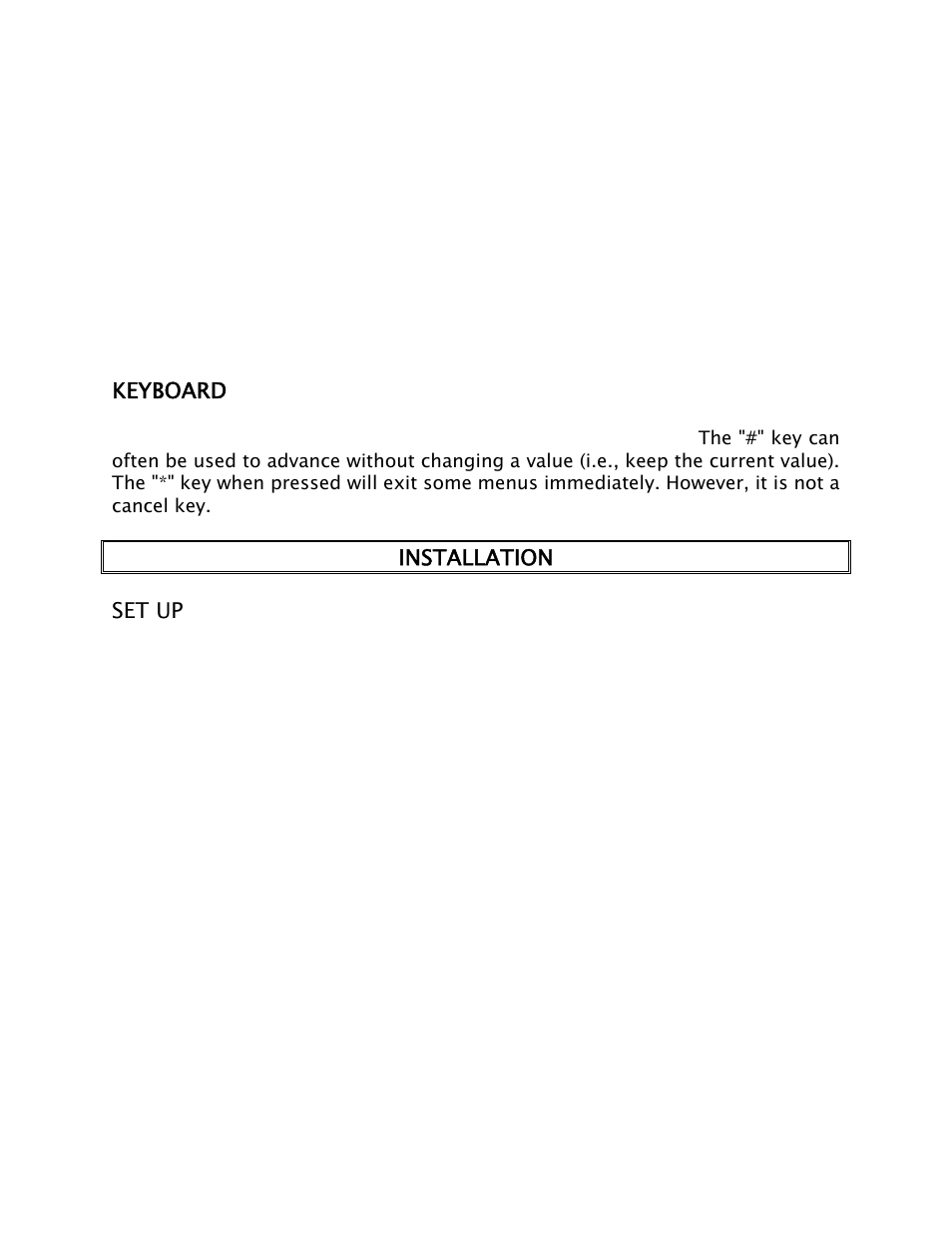 Keyboard, Installation, Set up | Lencore Spectra Classic: LP-2 User Manual | Page 4 / 17