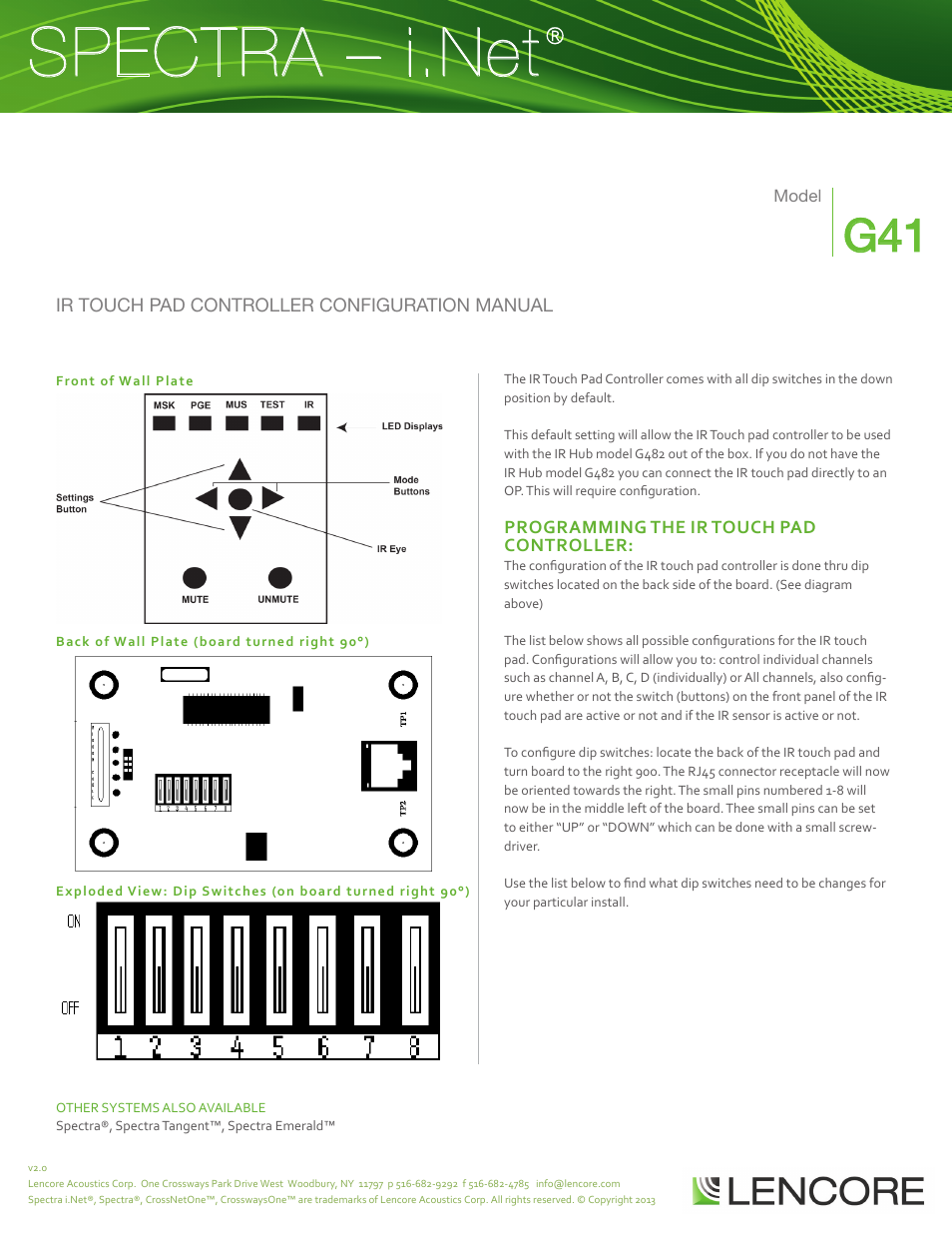 Lencore Spectra i.Net: G41 User Manual | Page 2 / 5